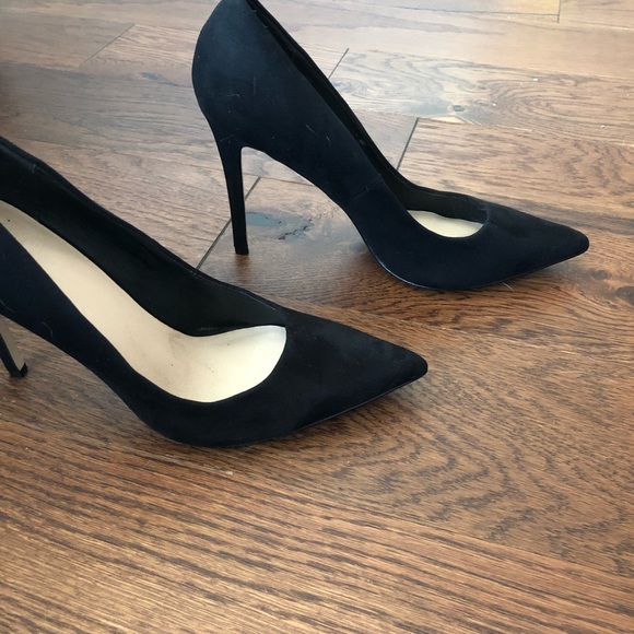 ASOS Black Suede Pointy Toe Heels - Picture 7 of 9